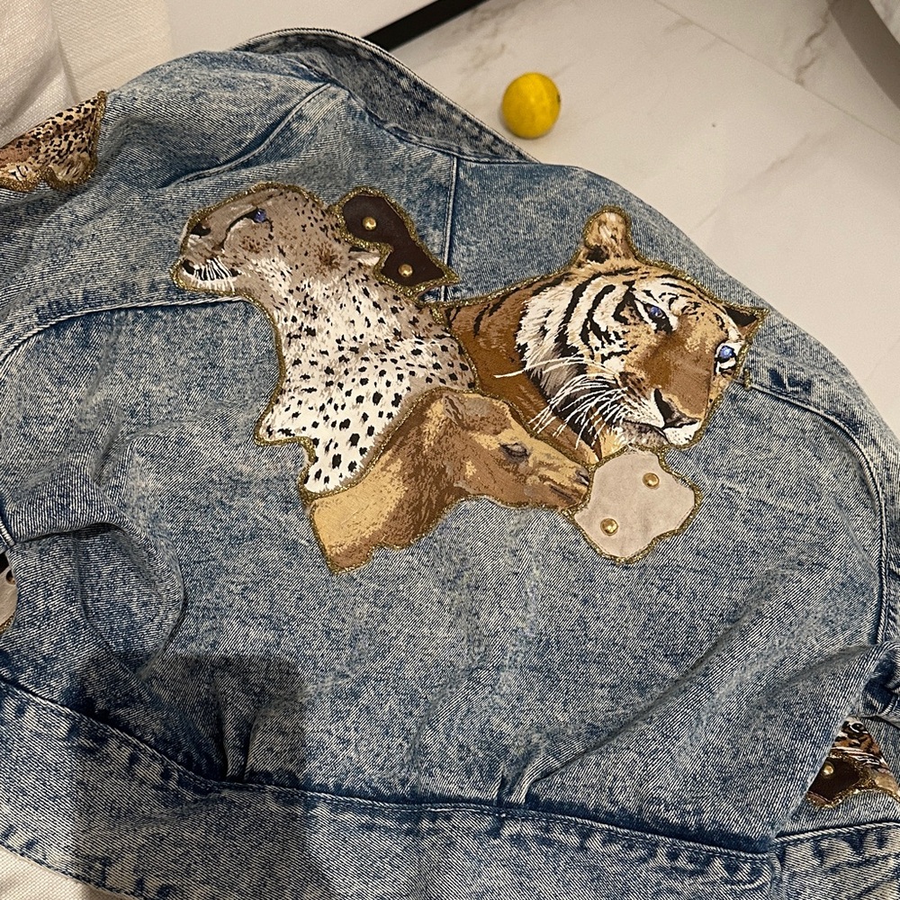 Animal Print Denim Jacket